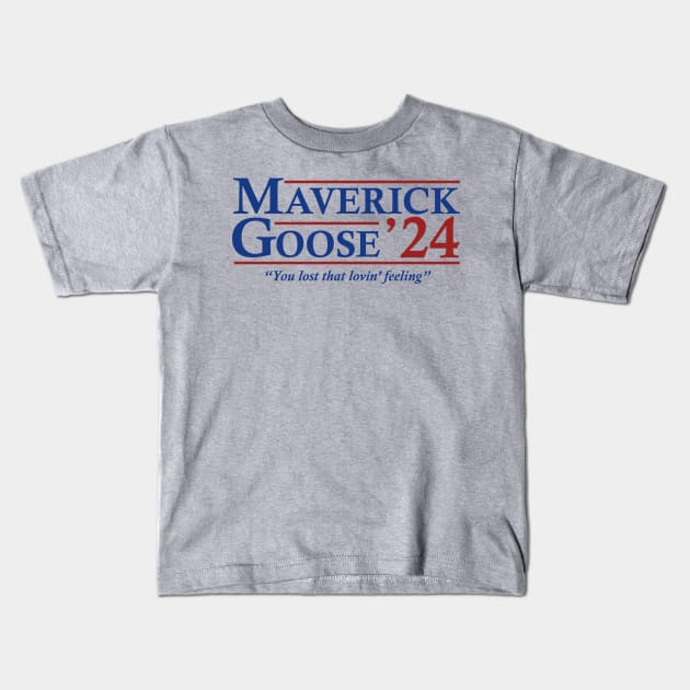 Maverick and Goose 2024 Election - Top Gun Kids T-Shirt by LMW Art